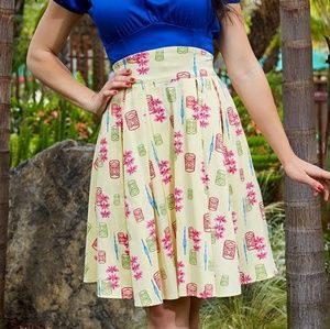 PUG Pinup Girl Clothing Tiki Print Lol Jun Skirt